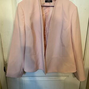 Nine West Pink Blazer with Open-Front Design and Tailored Fit